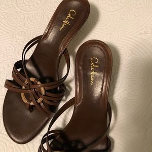 Cole Haan leather heels sandal size 8.5